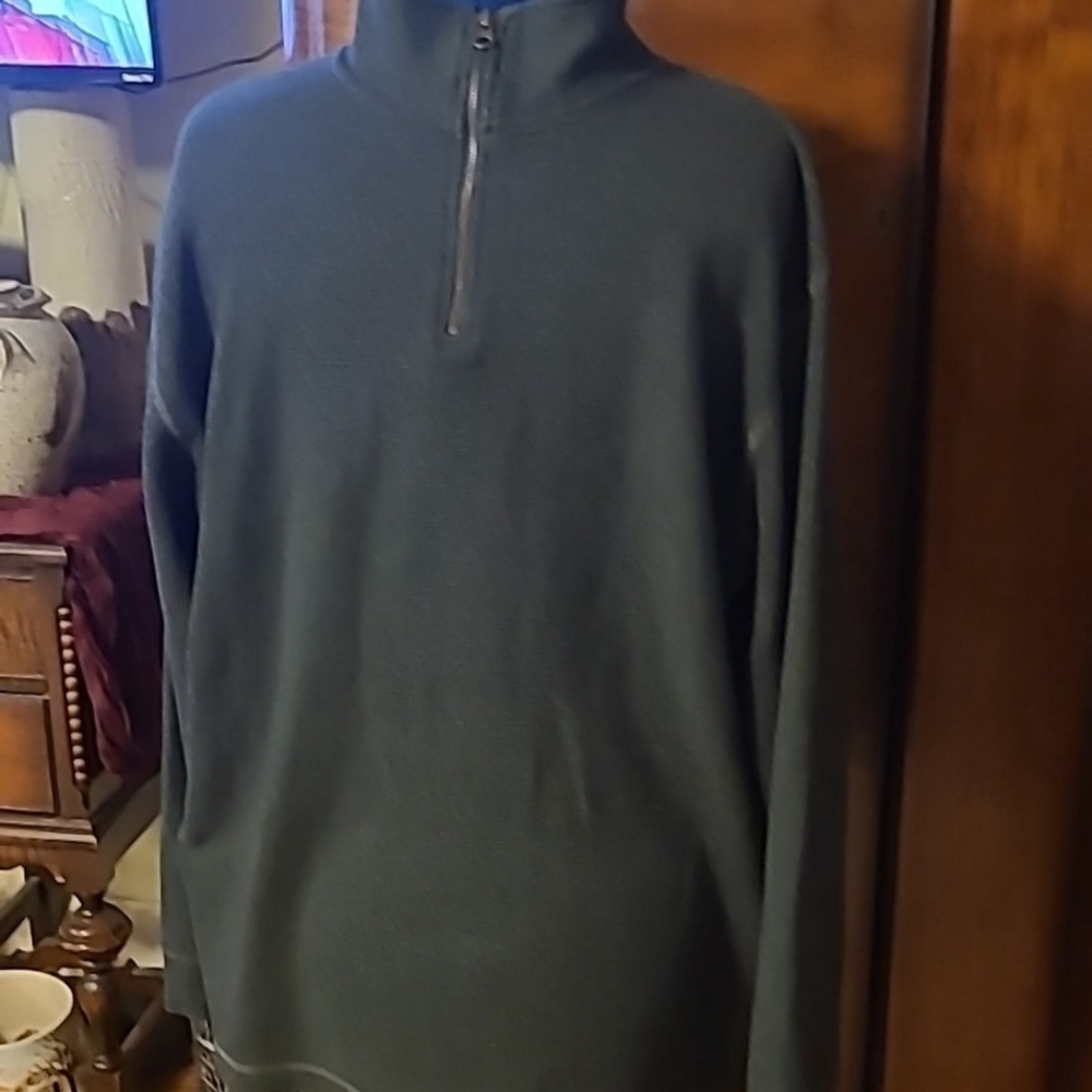 Redhead men's mock turtleneck 1/4 zip thermal. Sz 2XL. (#567) green/black. - Picture 8 of 10
